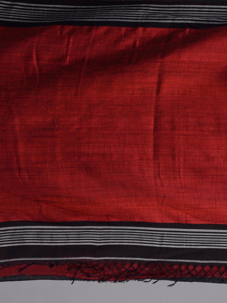 All Over Stripes Black Handwoven Saree freeshipping - Charukriti
