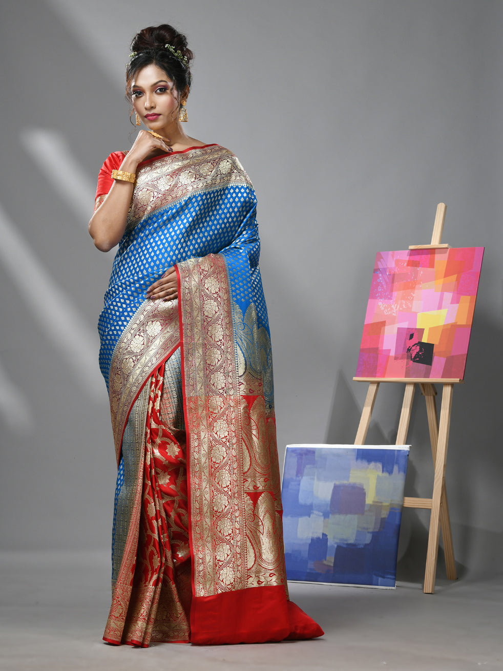 Buy Orange Sarees for Women by Allsilks Online | Ajio.com