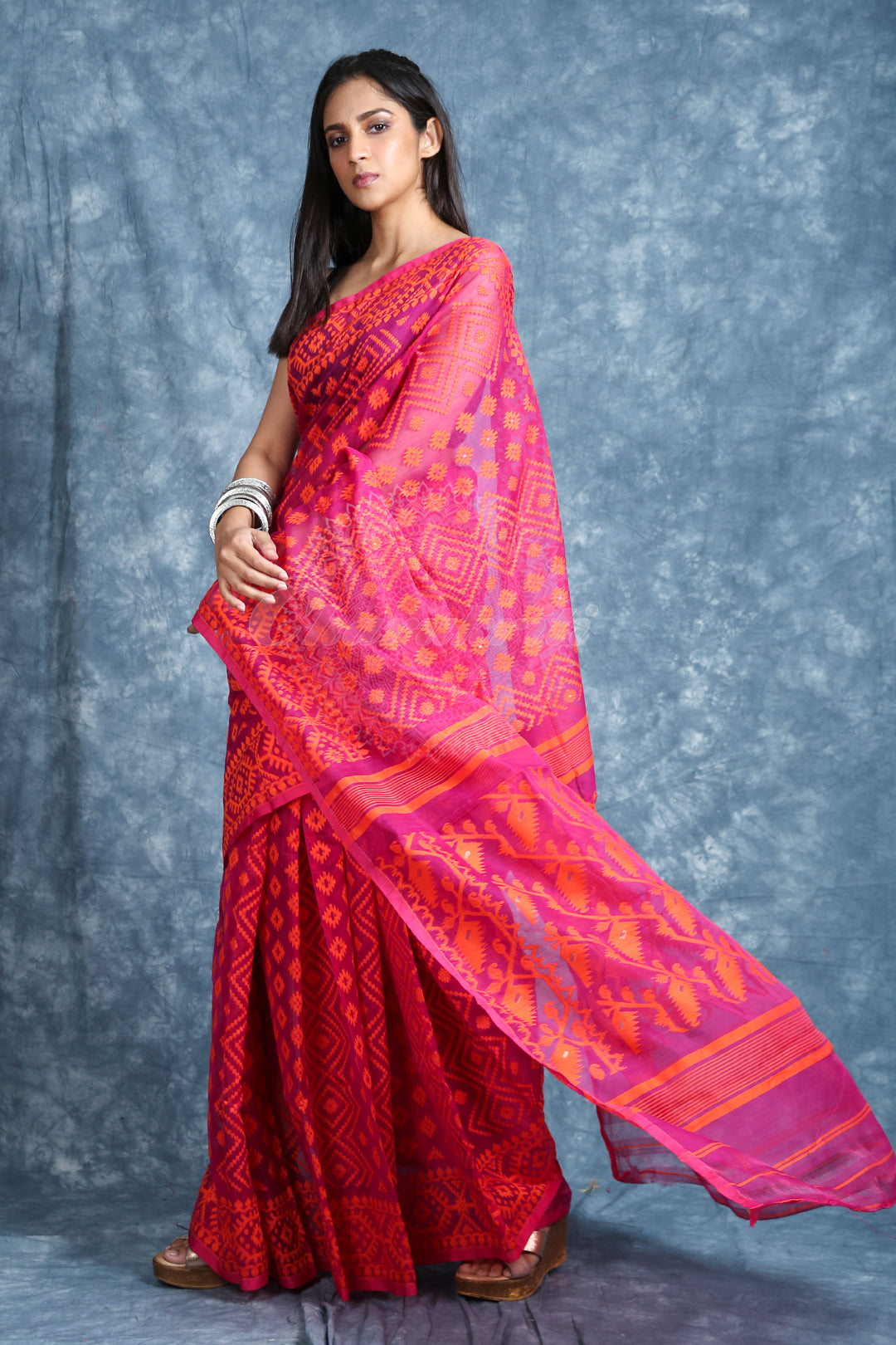 Buy Orange Sarees for Women by Sajasajo Online | Ajio.com