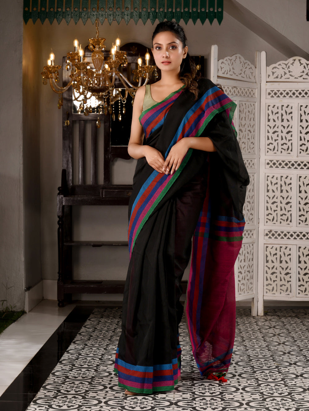 SNEAK PEEK! Fabric: A Stunning Handwoven Pure Tussar Katiya Jute Silk  Statement Saree. Pric… | Indian saree blouses designs, Cotton saree blouse  designs, Saree look
